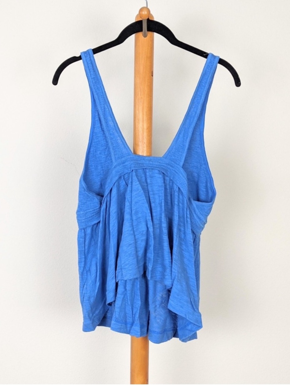 Free People Blue Zinia Babydoll V Neck Babydoll Flowy Lightweight Tank Top - Picture 5 of 5